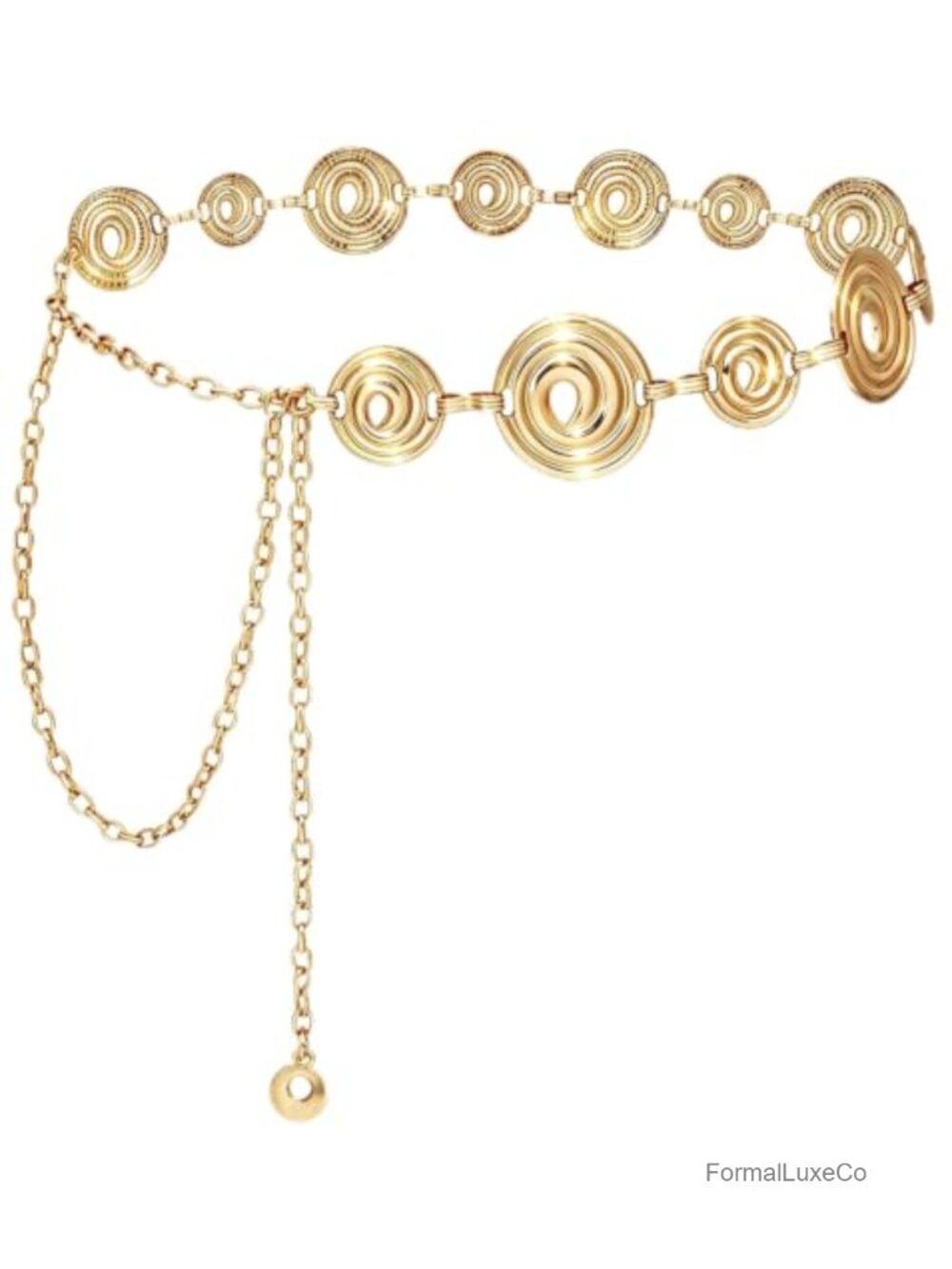 Women's Metal Chain Belt Chunky Adjustable Waist Chain for Dresses